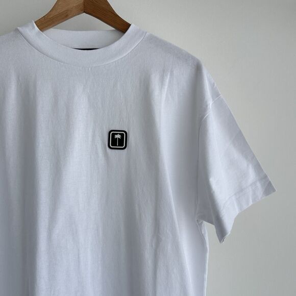 Palm Angels Shirt Mens Medium Palm Tree Logo Streetwear Minimalist Modern Basic - Picture 2 of 14